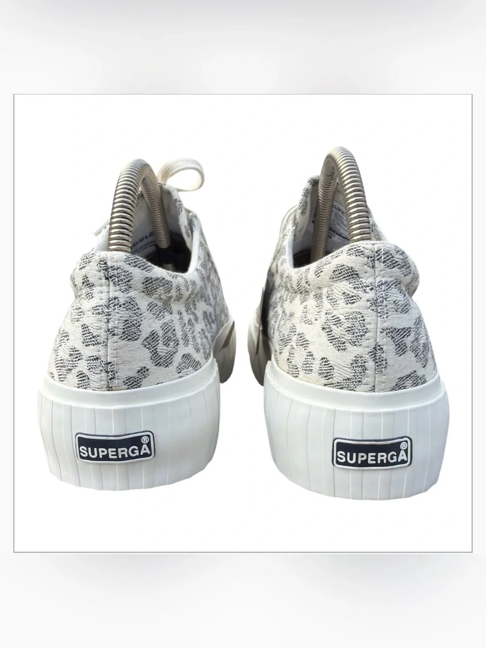 Superga 2631 Stripe Platform Jacquard Animalier Sneaker Women Sz 41 US 9.5 NWT